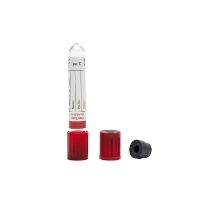 Vacuum 2ml 5ml 10ml Plain Red Cap Serum Tib Koleksyon san Pa gen aditif